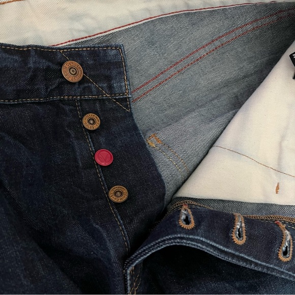 📌 SOLD Hiut Denim Designer Jeans RARE Made in Wales Workr Straight Leg 34x32 - Picture 5 of 16